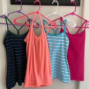 Lululemon tanks. All size 4